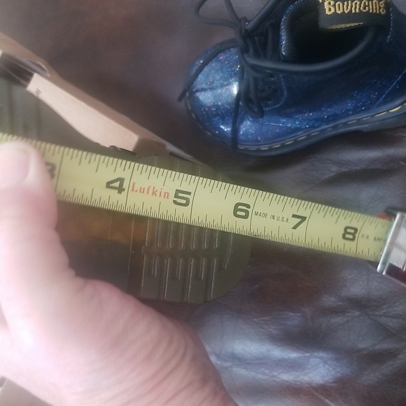 Dr Martens 1460 Blue Cosmic Glitter Boots - Picture 9 of 15